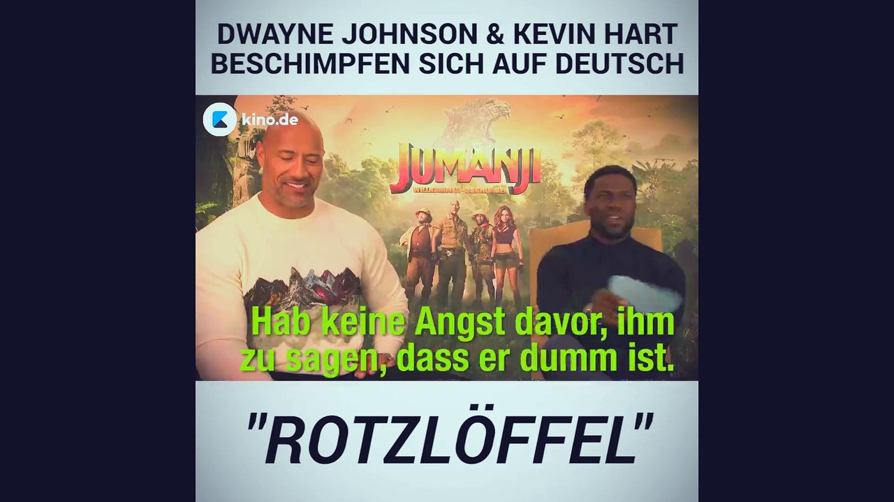 DWAYNE JOHNSON(THE ROCK)&KEVIN HART BESCHIMPFEN SICH AUF DEUTSCH:)