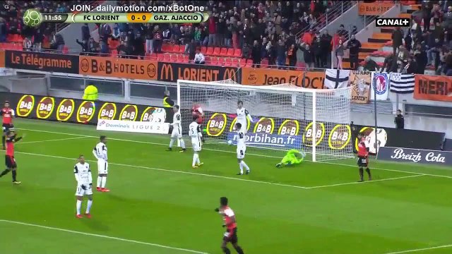 Lorient 1 - 0 GFC Ajaccio But Pierre Yves Hamel Goal HD - - 13.01.2018