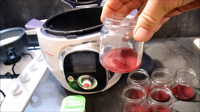 YAOURT COULIS FRAMBOISE AU COOKEO