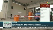 Comercio exterior de China crece significativamente en 2017