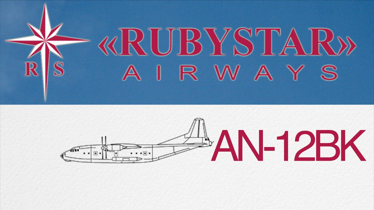 Ruby Star Antonov  AN-12BK Flyby