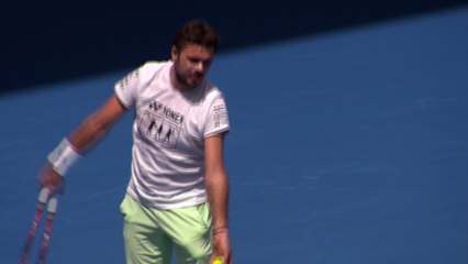 Open d'Australie 2018 - Stan Wawrinka à l'entrainement à Melbourne