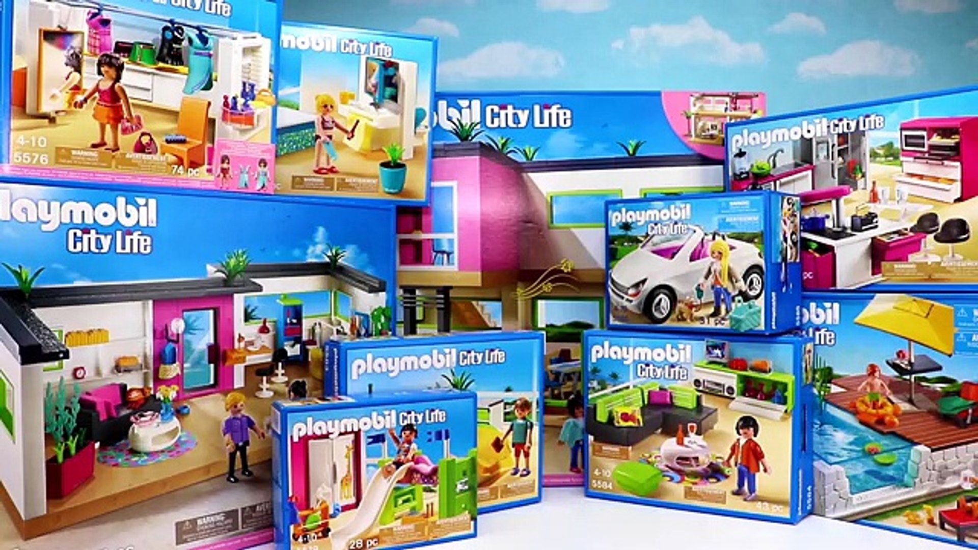 Playmobil City Life! Massive Modern Luxury Mansion Collection! Mansion Plus  12 Add-on Sets! – Видео Dailymotion