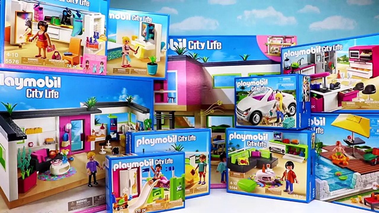 Playmobil City Life! Massive Modern Luxury Mansion Collection! Mansion Plus 12 Add-on Sets!