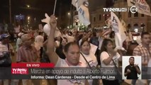 Así se desarrolló la marcha en apoyo al indulto a Alberto Fujimori