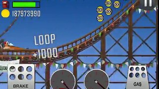 Hill climb racing: Roller Coaster. 5988 meters with Dragster [WARNING: EAR RAPE]