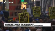 En Autriche, des milliers de personnes manifestent contre l''extrême-droite au gouvernement