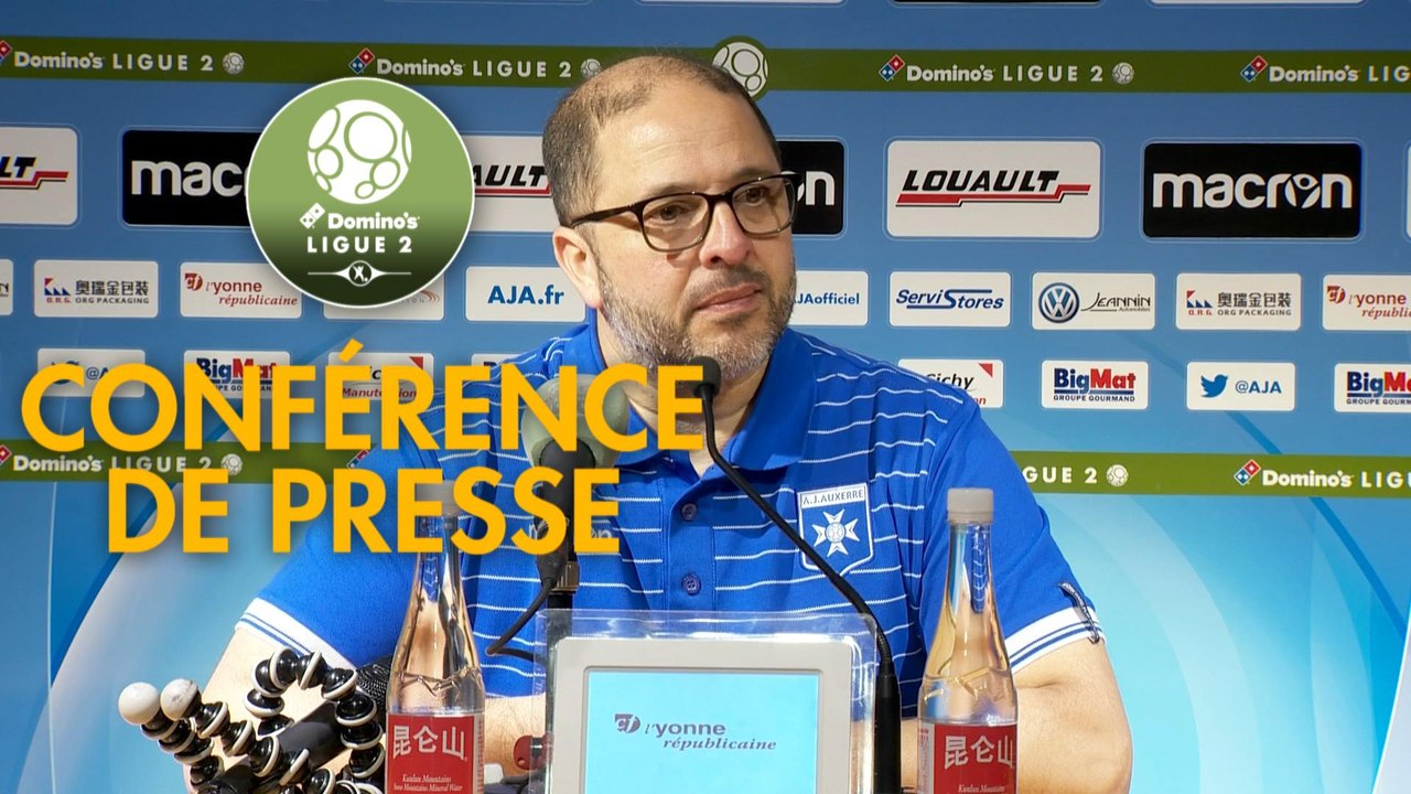 Conférence de presse AJ Auxerre - Havre AC (1-1) : Pablo  CORREA (AJA) - Oswald TANCHOT (HAC) - 2017/2018