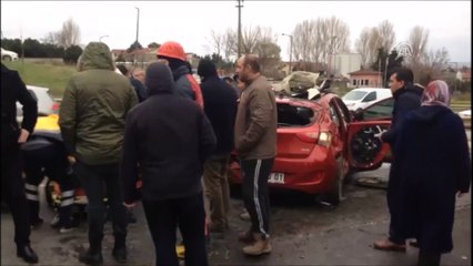 Silivri'de trafik kazası: 4 yaralı - İSTANBUL
