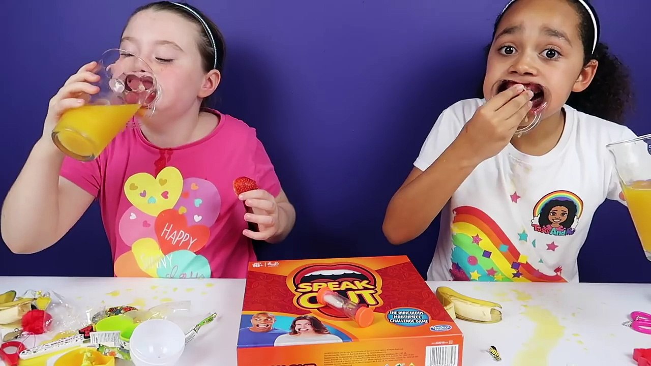 Kids Re To Speak Out Game - MOUTHGUARD CHALLENGE! Surprise Eggs - Mashems Toy Opening