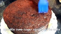 Chocolate Cake Decoration Easy-How To Stack A layer Cake by (HUMA IN THE KITCHEN)