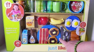 JUST LIKE HOME Breakfast In Bed Playset VELCRO CUTTING TOY