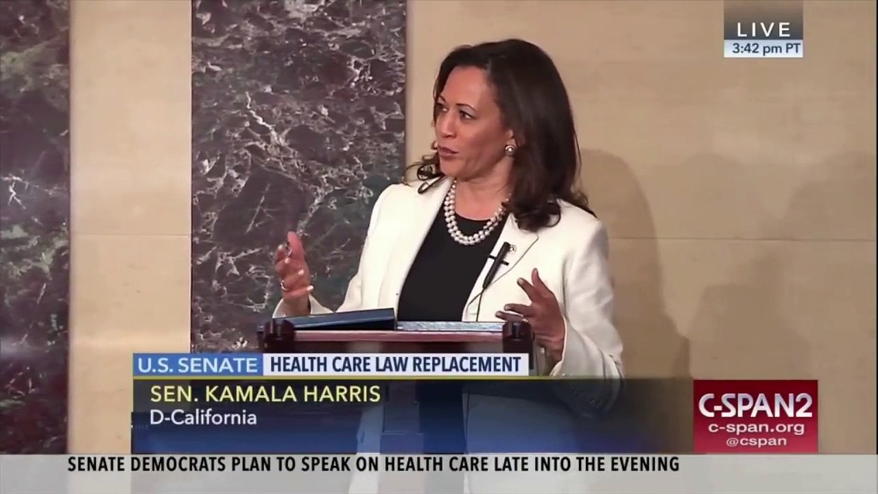 Kamala Harris HUMILIATES Trump & His Lackeys for Their Trumpcare Tics in #HoldtheFloor Speech