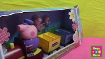 Unboxing Peppa Pig grandpa pigs train toy