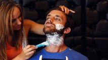 Real ASMR Mens Shave & Beard Trimming Barber Sounds – Soft Spoken Binaural 3Dio