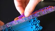 Как сделать браслет из резинок. Стиль Чешуя дракона на станке Rainbow Loom