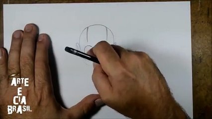 Como desenhar Capitão América cartoon passo a passo