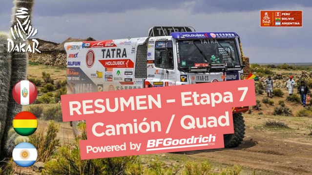 Resumen - Camiones/Cuadriciclos - Etapa 7 (La Paz / Uyuni) - Dakar 2018
