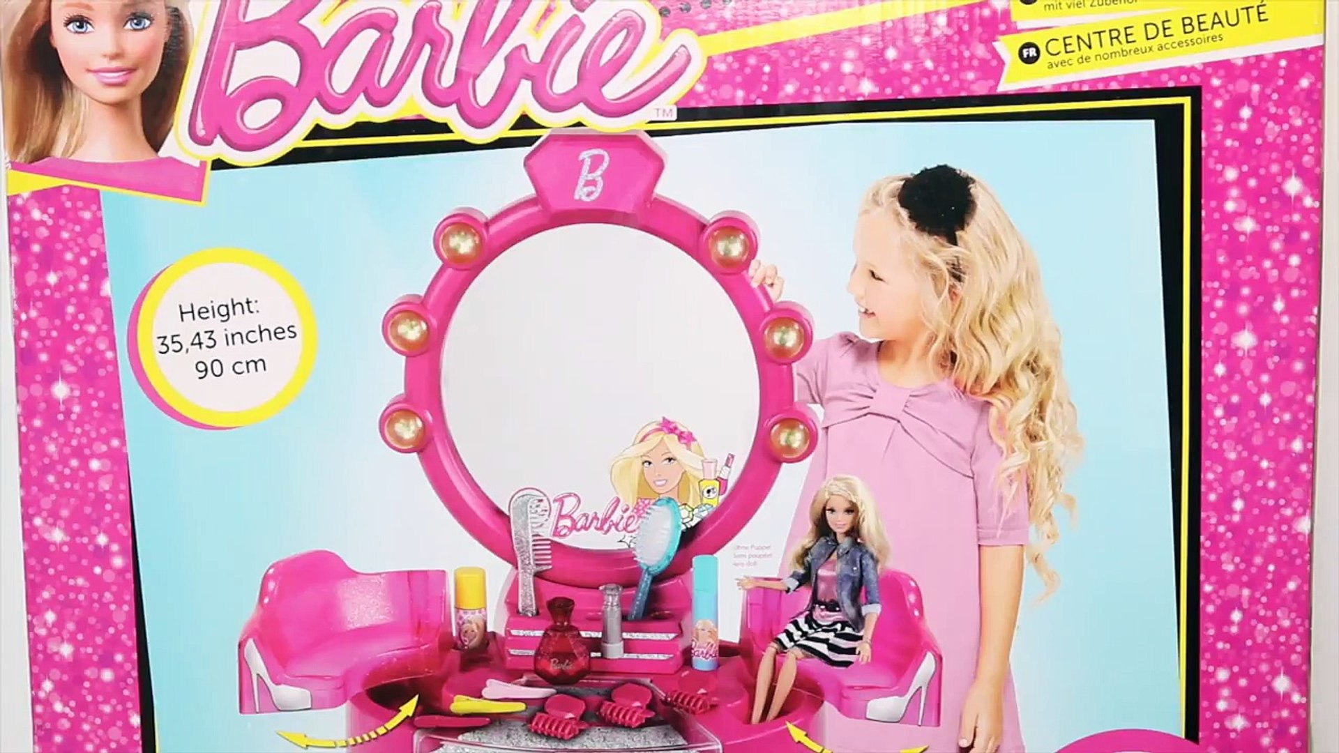 لعبة تسريحة و مكياج باربى العاب بنات Barbie Beauty Studio With Accessories  - video Dailymotion