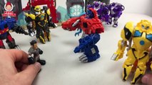 Transformers Rescue Bots Dinobots New Evil Optimus Prime and Bumblebee Battle Optimus & Bumblebee