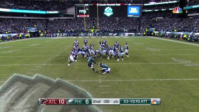 Philadelphia Eagles placekicker Jake Elliott BOOMS 53-yard FG to end half