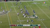 Philadelphia Eagles quarterback Nick Foles fires sideline pass to wide receiver Alshon Jeffrey for big third-down pickup