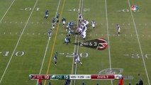 Atlanta Falcons running back Tevin Coleman bursts for 10 yards and a first down