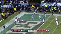Atlanta Falcons quarterback Matt Ryan's fourth down pass goes through wide receiver Julio Jones hands