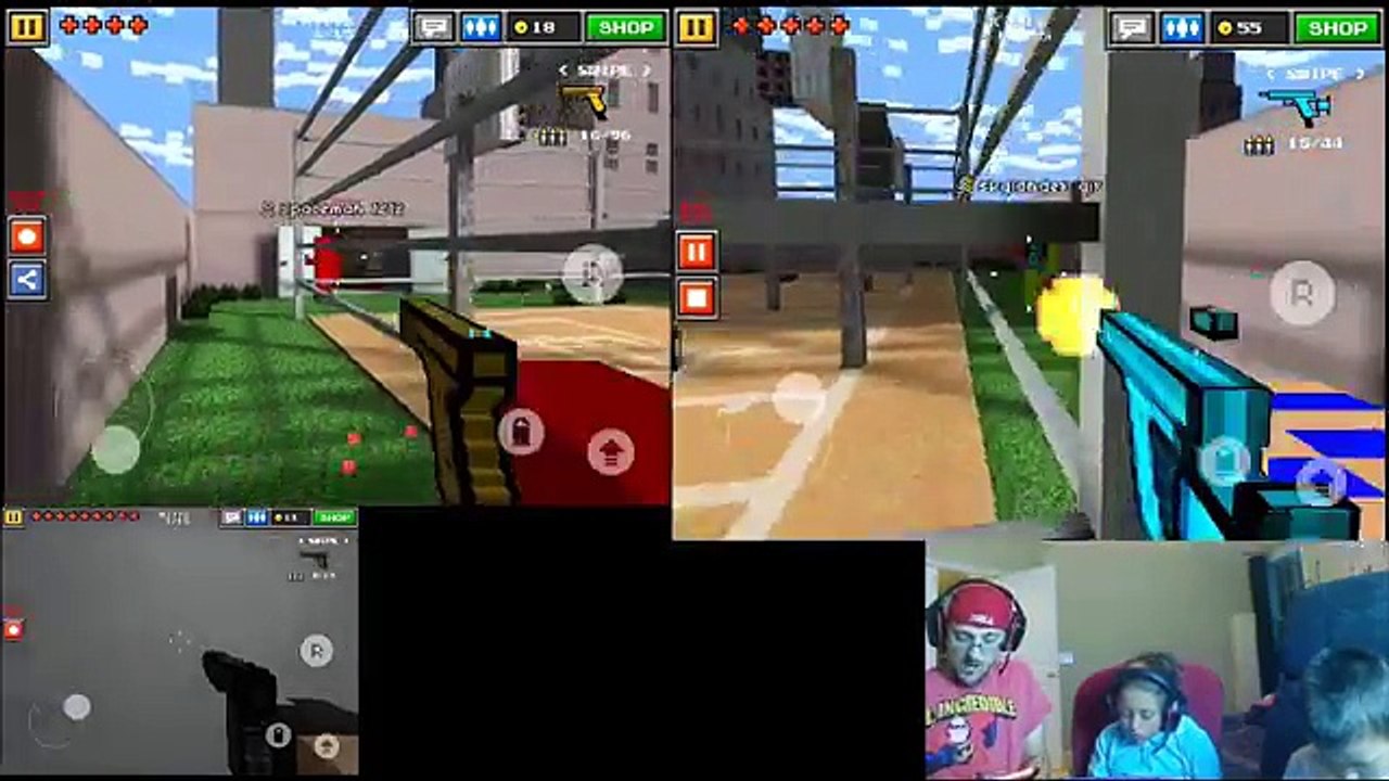 Lets Play Pixel Gun w/ Dad, Daughter & Son: Revenge in the End! Alliance Formed! (pt. 6)