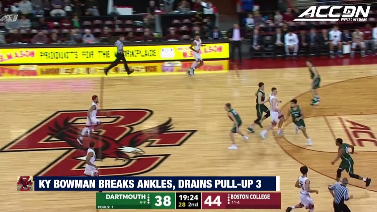 BC's Ky Bowman Breaks Ankles, Drains Pull-Up 3 vs. Dartmouth