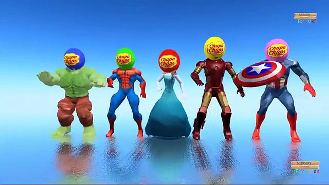 Learn colors coca Cola bottles superhero Spiderman wrong Heads Finger family Rhymes for Kids