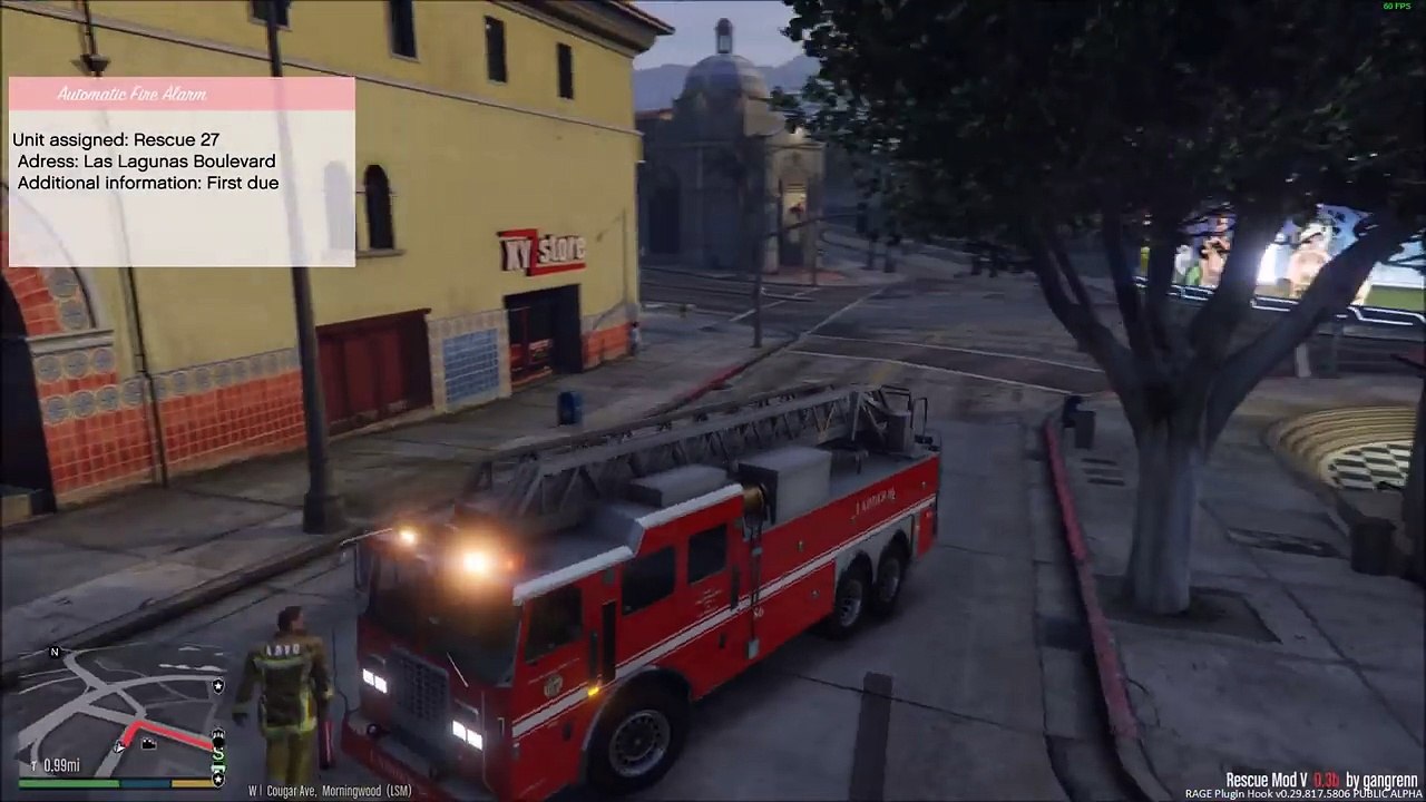 GTA 5 | Rescue Mod V By Gangrenn Day 8 | Firefighter Mod | New Ladder Firetruck | Commercial Fires