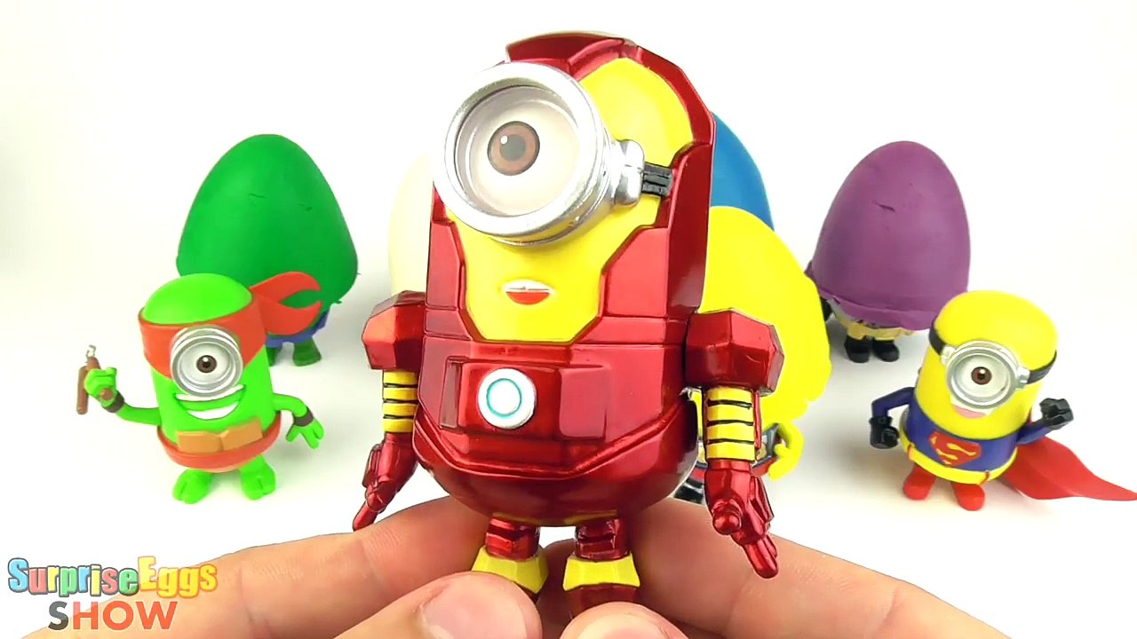 8 Jajko Niespodzianka Minions Avengers Kinder Niespodzianki TMNT Batman Play Doh Jajka Despicable Me