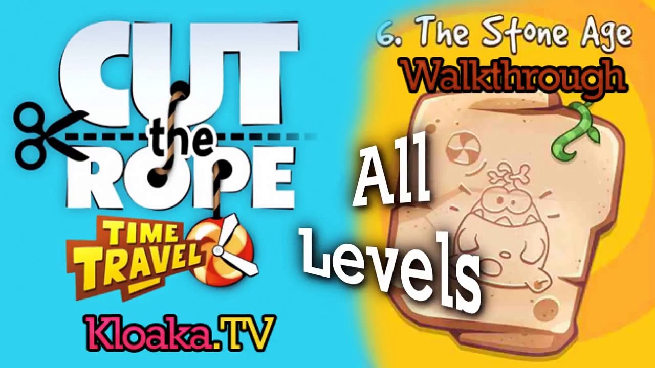 Cut The Rope Time Travel - The Stone Age Walkthrough (3 Stars) Levels 6-1 to 6-15