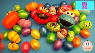 NEW Huge 50 Surprise Egg Opening Kinder Surprise Elmo Disney Pixar Cars