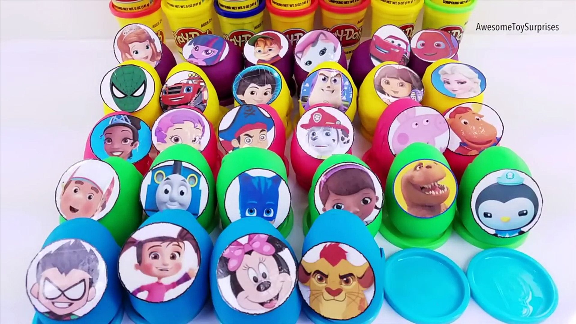 paw patrol play doh surprise eggs