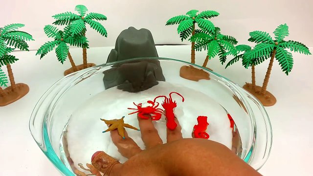 Learn Names Of Sea Animals/Finger Family Nursery rhyme/kids Learning With Shark Whale Toys