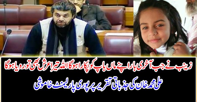 زینب نے جب آخری بار اپنے ماں باپ کو پکارا ہو گا اللہ تیرا عرش بھی تو رویا ہو گا علی محمد خان کی جذباتی تقریر پر پوری پ