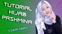 Tutorial Hijab Pashmina Terbaru 5 Gaya Dengan Hijab Pink Bunga #NMY Hijab Tutorials