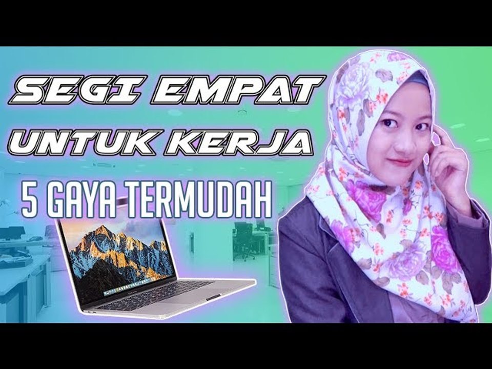 Segi Empat Untuk Kerja 5 Gaya Termudah | Simple Office Look Hijab #NMY Hijab Tutorials