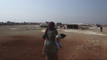 Exclusive footage: Displaced Syrians attacked at a makeshift camp