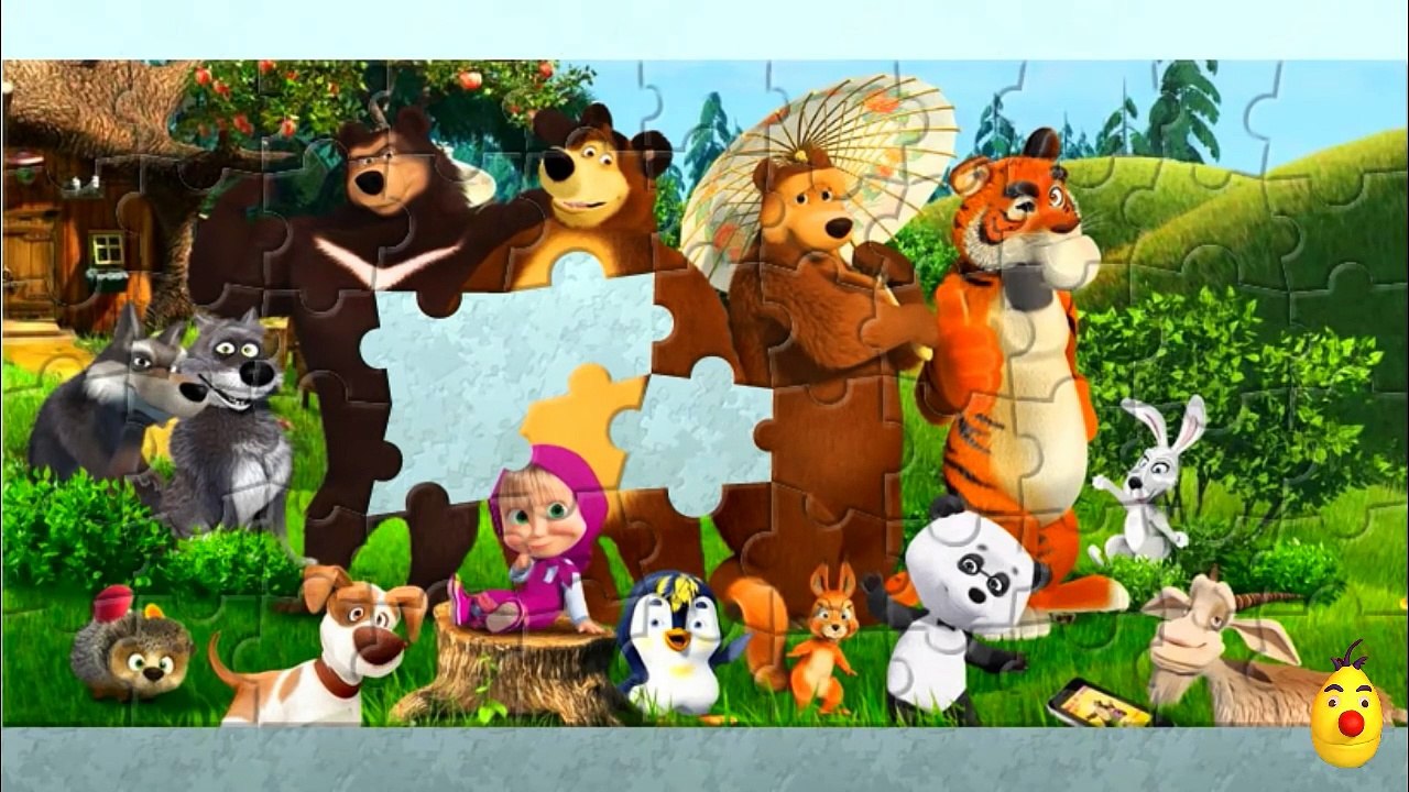 MASHA Y EL OSO con sus amigos Masha and the Bear puzzle game rompecabezas / SORPRESAS SILVIA