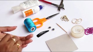 Making silk thread hair clips tutorial