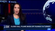 i24NEWS DESK | Close call: plane skids off runway in Turkey | Saturday, January 14th 2018