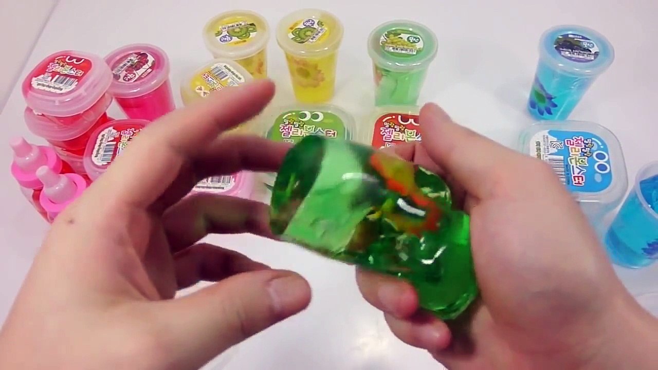 Learn Colors How To Make Rainbow Colors Jelly Monster Slime Foam Clay Toys DIY