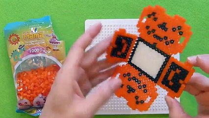Tuto Bricolage Halloween - Panier Citrouille en perles Hama