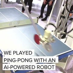 The AI-powered ping pong bot
