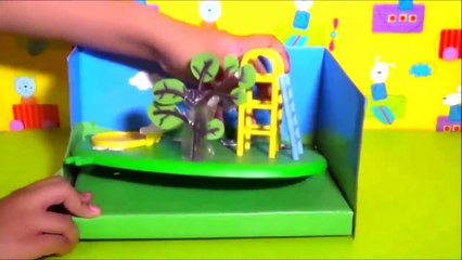 Elsa & Spiderman have Fun with a Peppa Pig WATER SLIDE & a GIANT Play Doh surprise egg with toys