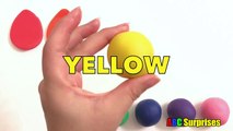 Best Learning Video for Kids LEARN COLORS with Play Doh GIANT Rainbow Surprise Eggs ABC Surprises