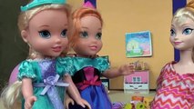 Anna and Elsa Toddlers Lemonade Stand Barbie MLP Rapunzel Elsa baby Part 3 Toys In Action